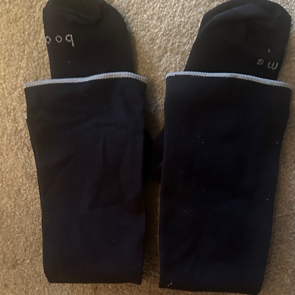 Boohoo Black Crew Socks with Light Gray Cuff
